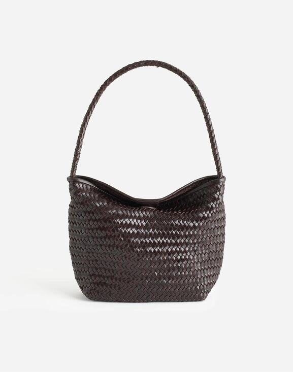 Madewell Handbags - NWT Madewell The Signature Woven Shoulder Bag Coffee Bean